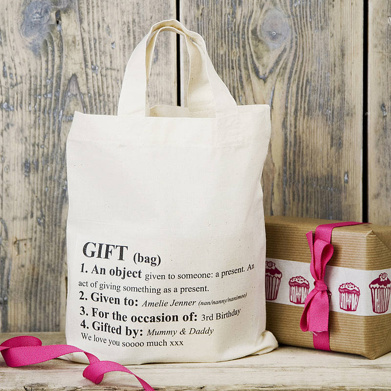 Personalised Definition Gift Bag By 3 Blonde Bears